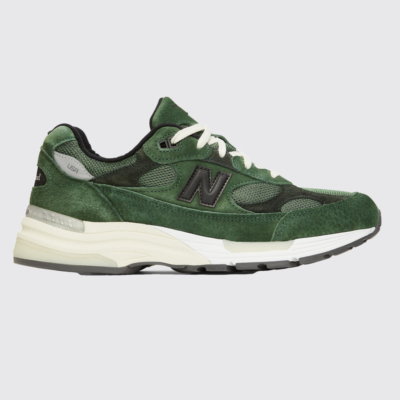 JJJJound New Balance 992 Green zapatilla – vista del otro lateral