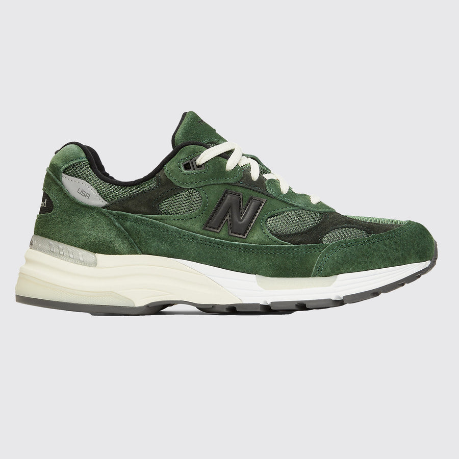 JJJJound New Balance 992 Green zapatilla – vista del otro lateral