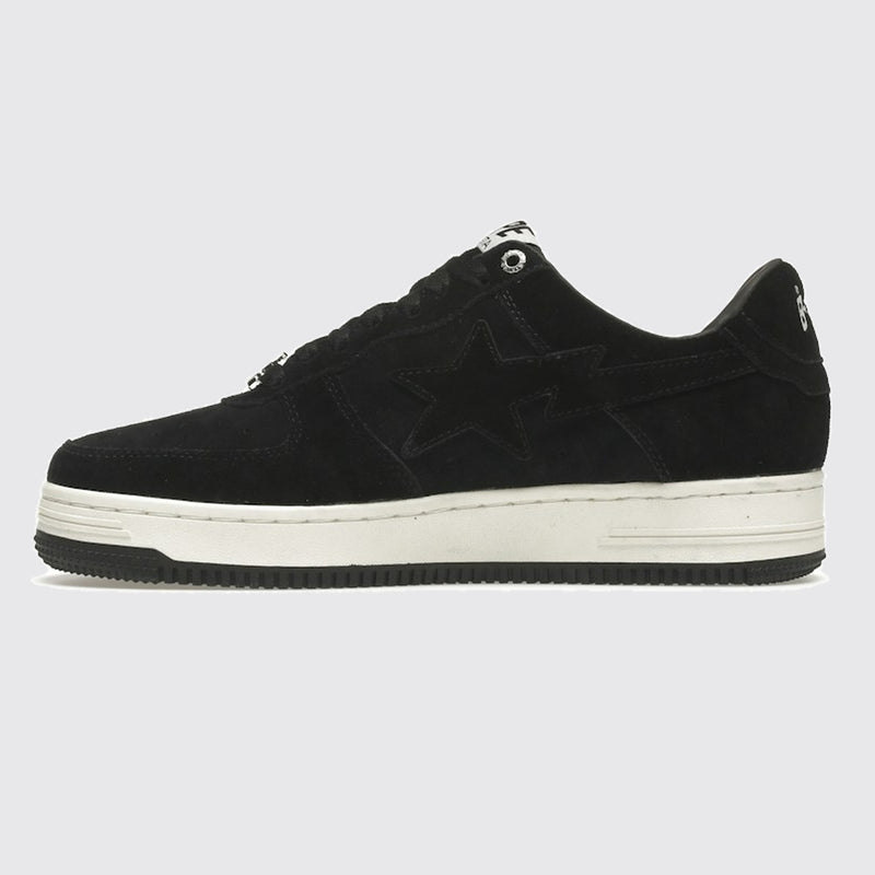 A Bathing APE BAPE STA Black Suede sneaker – side view