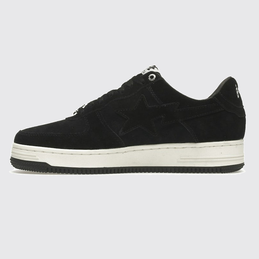 A Bathing APE BAPE STA Black Suede sneaker – side view
