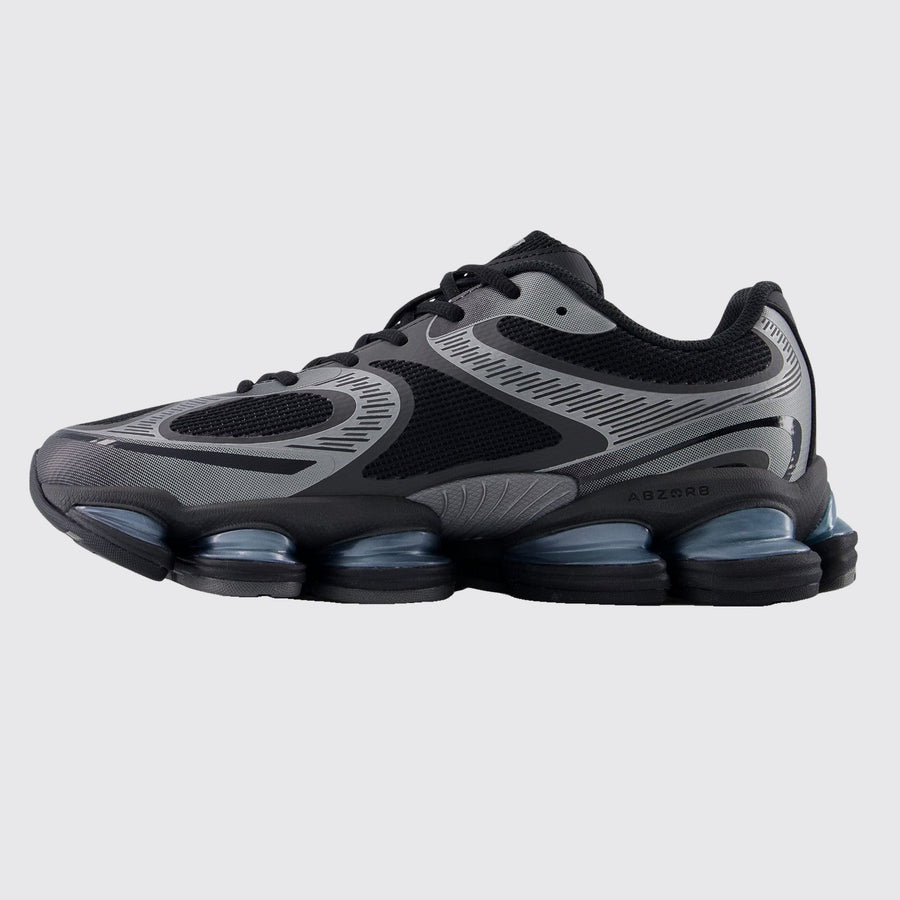 New Balance ABZORB 2000 Black Silver sneaker – side view