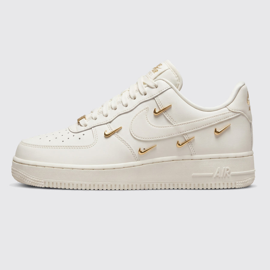 Women's Nike Air Force 1 '07 LX Mini Swoosh Gold sneaker – side view