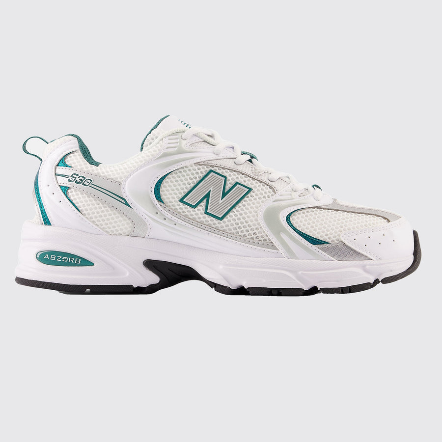 New Balance 530 White Silver Green zapatilla – vista del otro lateral