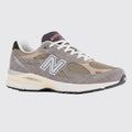 Teddy Santis New Balance 990v3 Made in USA Grey Tan sneaker – front three-quarter view