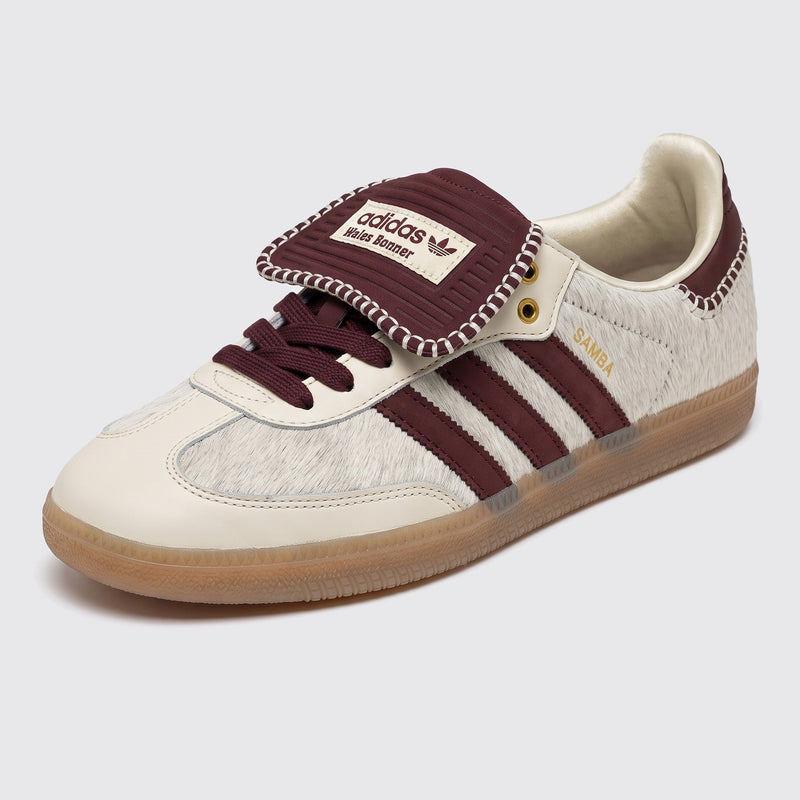 Sneaker Wales Bonner x Adidas Samba Pony Tonal Cream White – vue de trois-quarts avant