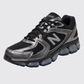 New Balance ABZORB 2000 Black Silver sneaker – front three-quarter view