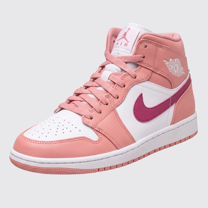 Air Jordan 1 Mid GS Valentine's Day sneaker – front three-quarter view