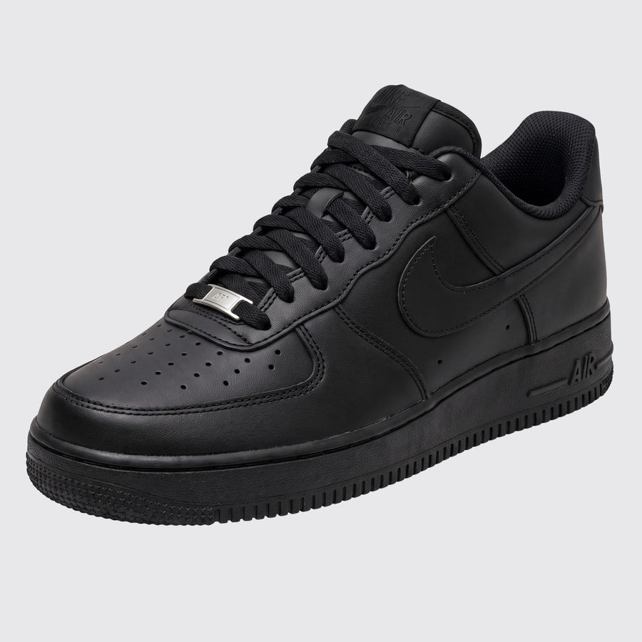 Nike Air Force 1 '07 Black sneaker – front three-quarter view