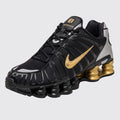 Neymar Jr. x Nike Shox TL Black Gold sneaker – front three-quarter view