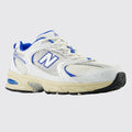 New Balance 530 White Blue Oasis sneaker – front three-quarter view