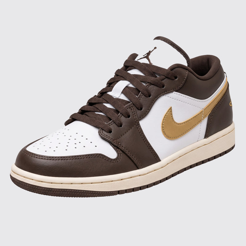 Air Jordan 1 Low Shadow Brown Damen Sneaker – Dreiviertel-Vorderansicht