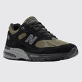 Stone Island New Balance 991v2 Made in UK Black Olive basket – vue avant 3/4