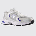 New Balance 530 Light Grey Silver Blue sneaker – front three-quarter view