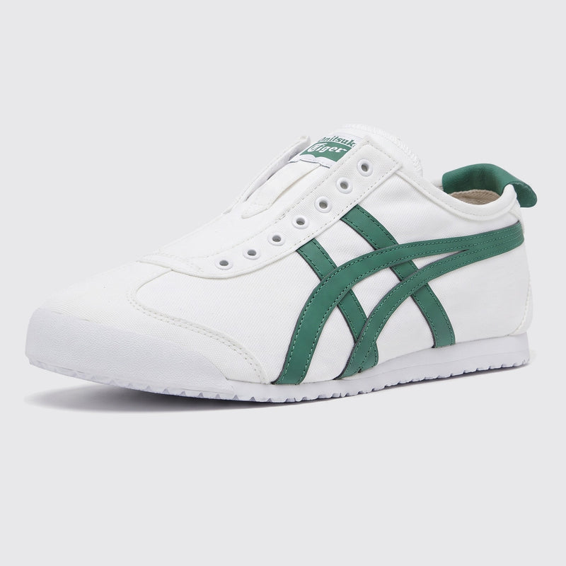 Onitsuka Tiger Mexico 66 Slip-On White Spruce Green sneaker – front three-quarter view