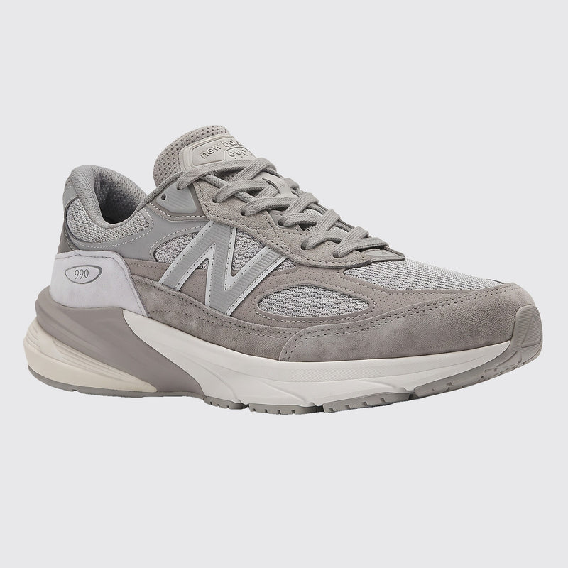 WTAPS New Balance 990v6 Made in USA Moon Mist sneaker – front three-quarter view