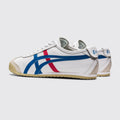 Onitsuka Tiger Mexico 66 White Blue Sneaker – Dreiviertel-Vorderansicht des Paares