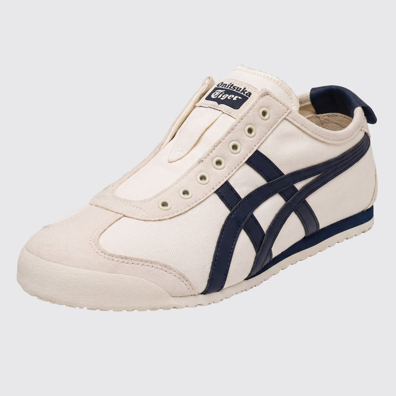 Onitsuka Tiger Mexico 66 Slip-On Birch Midnight sneaker – front three-quarter view