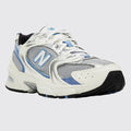 New Balance 530 Steel Blue sneaker – front three-quarter view