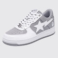 A Bathing APE BAPE STA #6 Grey sneaker – front three-quarter view