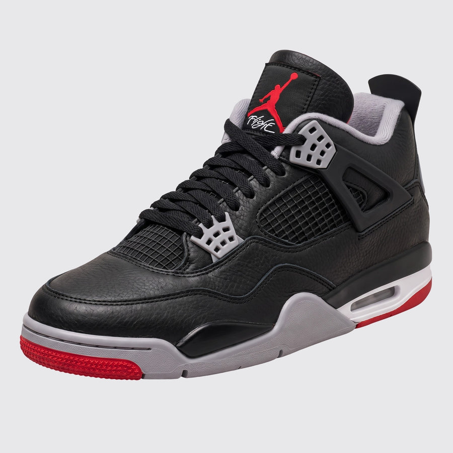 Air Jordan 4 Bred Reimagined sneaker – front three-quarter view