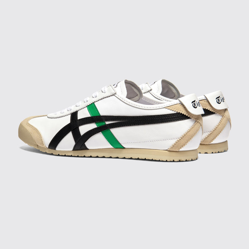 Onitsuka Tiger Mexico 66 White Cilantro Sneaker – Dreiviertel-Vorderansicht des Paares