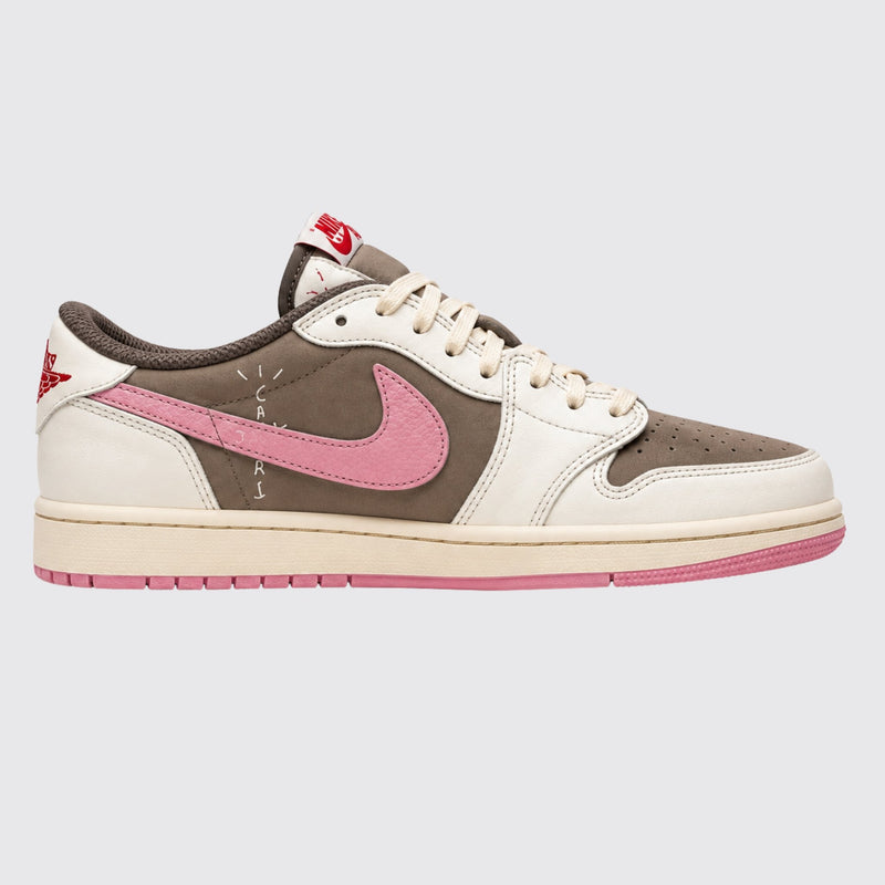 Jordan 1 Retro Low OG SP Travis Scott "Sail/Tropical Pink"