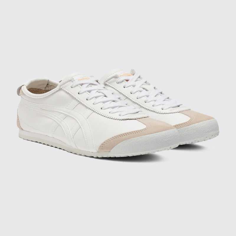 Onitsuka Tiger Mexico 66 White White zapatilla – vista tres cuartos del par desde el otro lado
