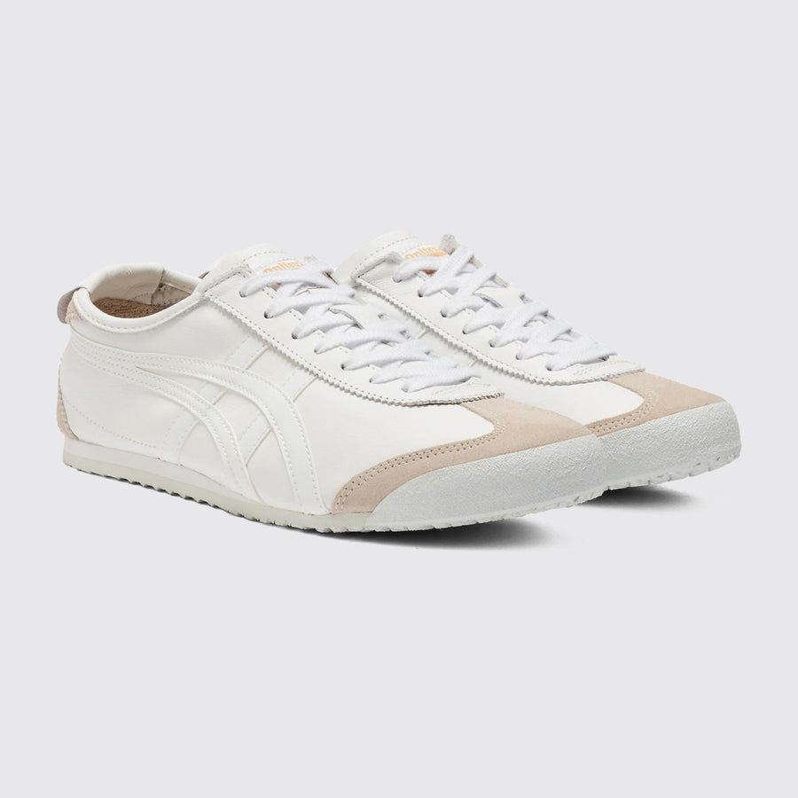 Onitsuka Tiger Mexico 66 White White zapatilla – vista tres cuartos del par desde el otro lado