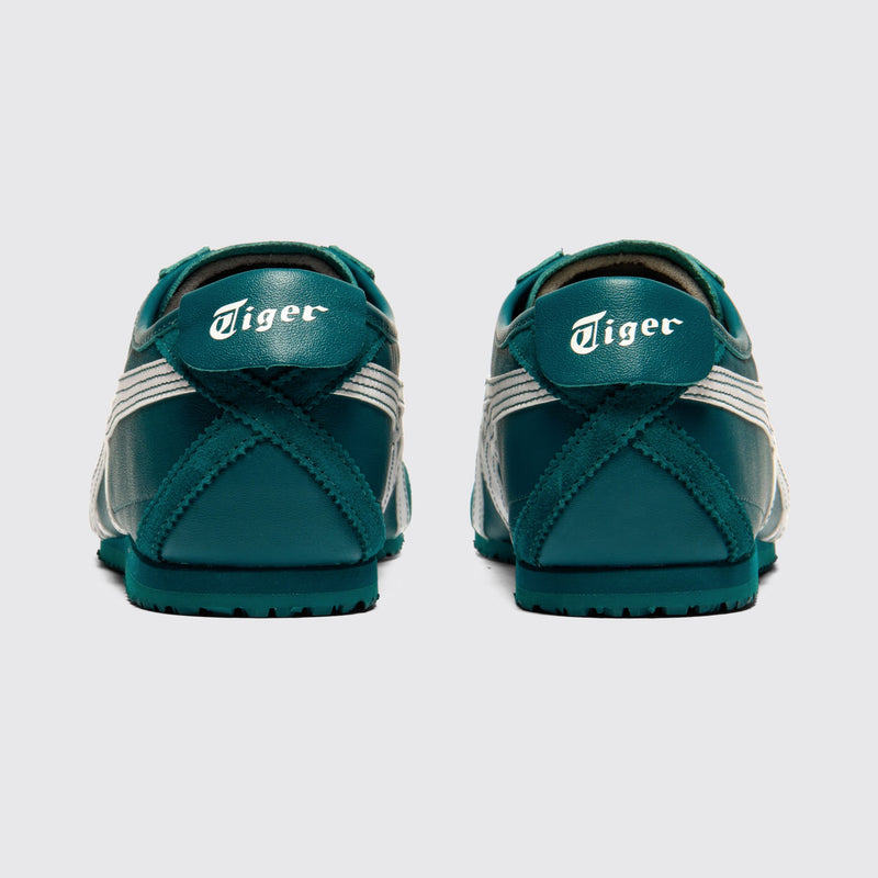 Onitsuka Tiger Mexico 66 Spruce Green White Sneaker – Rückansicht des Paares