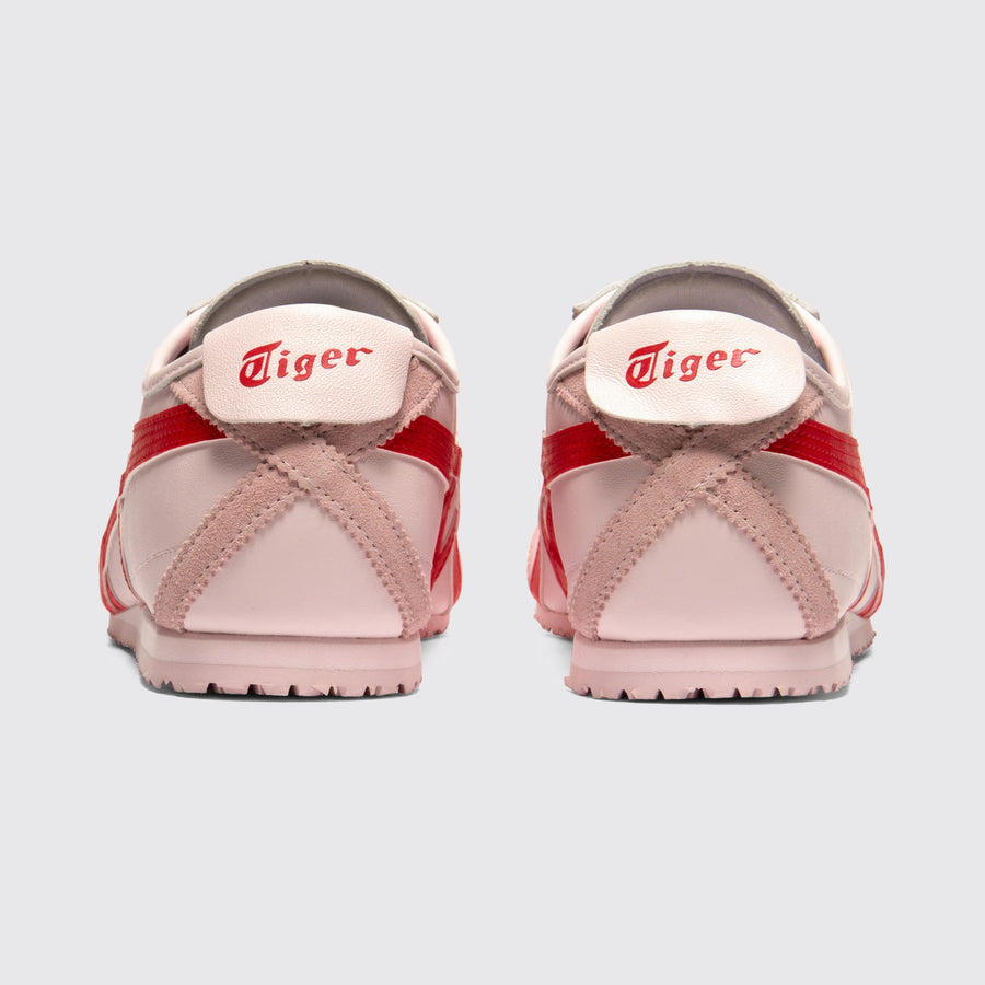 Onitsuka Tiger Mexico 66 Crystal Pink Classic Red Sneaker – Rückansicht des Paares