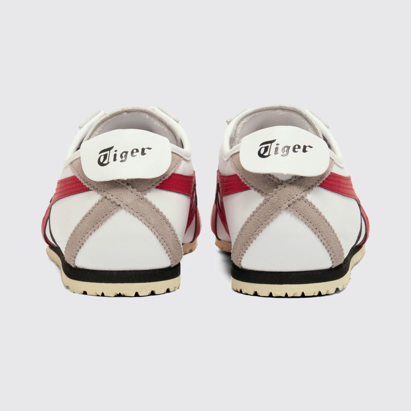 Onitsuka Tiger Mexico 66 White Classic Red Sneaker – Rückansicht des Paares