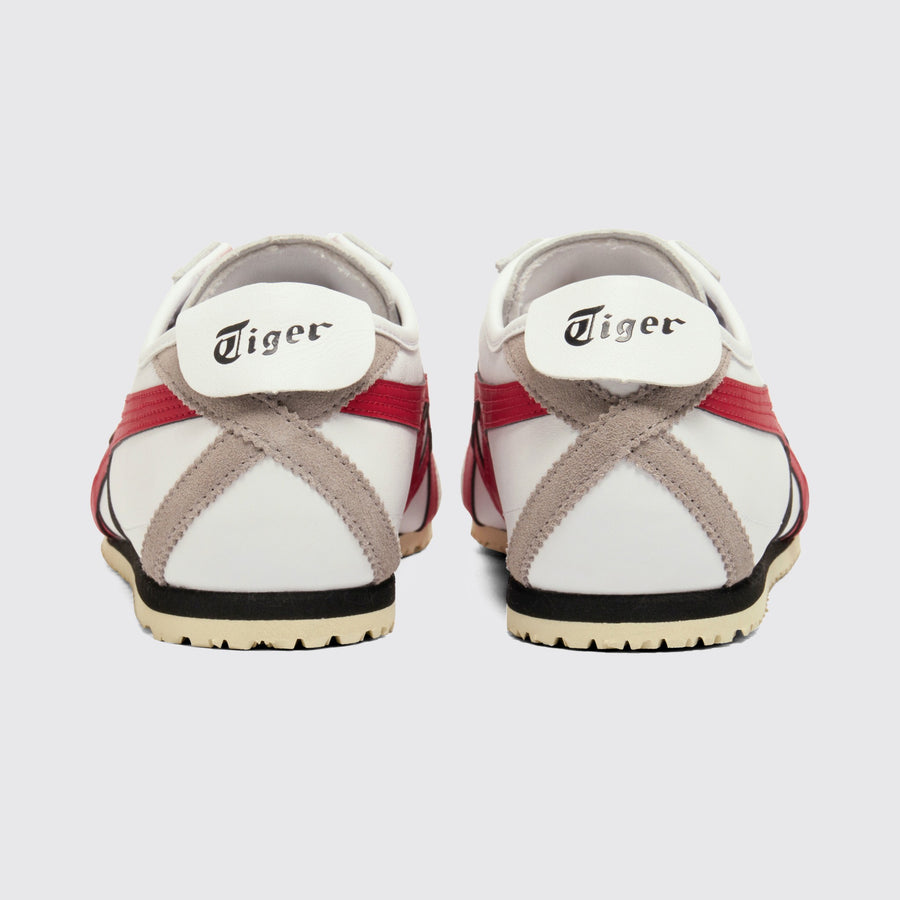 Onitsuka Tiger Mexico 66 White Classic Red Sneaker – Rückansicht des Paares