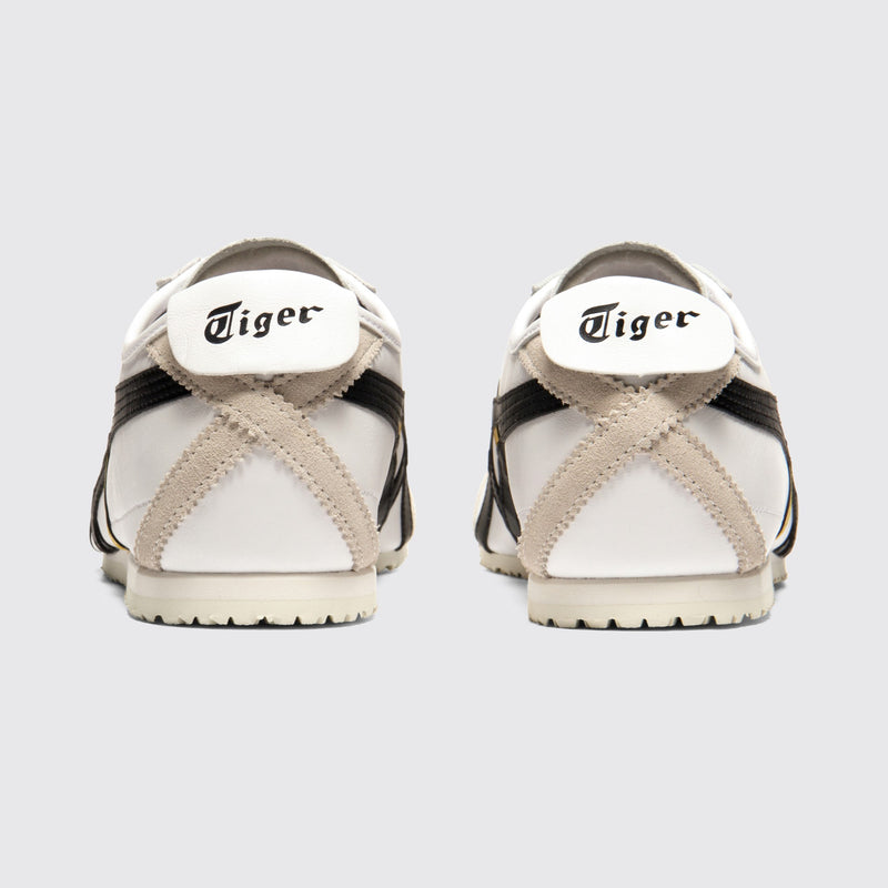 Onitsuka Tiger Mexico 66 White Sunflower Yellow zapatilla – vista trasera del par