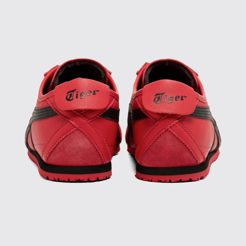 Onitsuka Tiger Mexico 66 Classic Red Black Sneaker – Rückansicht des Paares