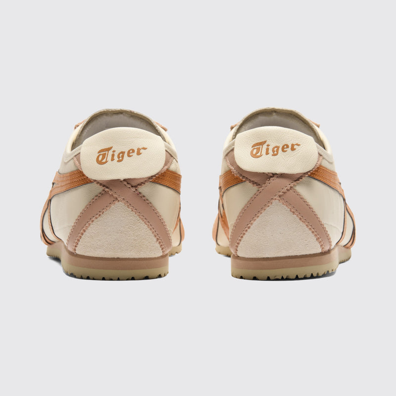 Onitsuka Tiger Mexico 66 Birch Rust Orange Sneaker – Rückansicht des Paares