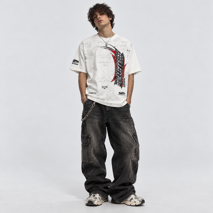 Hellstar Racing Autograph Tee White