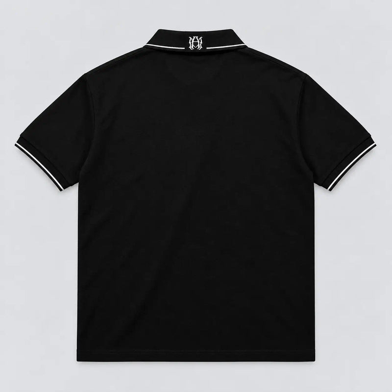 Amiri Tipped Polo Black back view