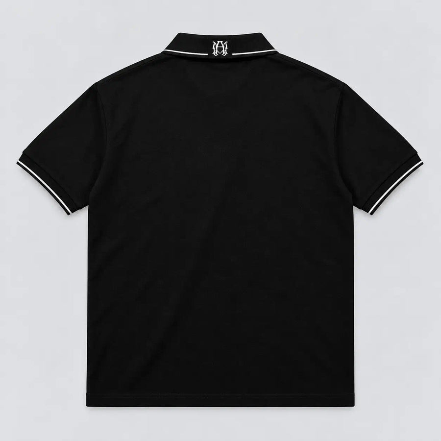 Amiri Tipped Polo Black back view