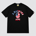 BAPE USA Flag College Tee Black vue de face