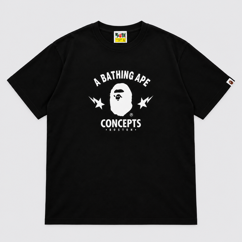 BAPE x Concepts Boston Tee Black Vorderansicht