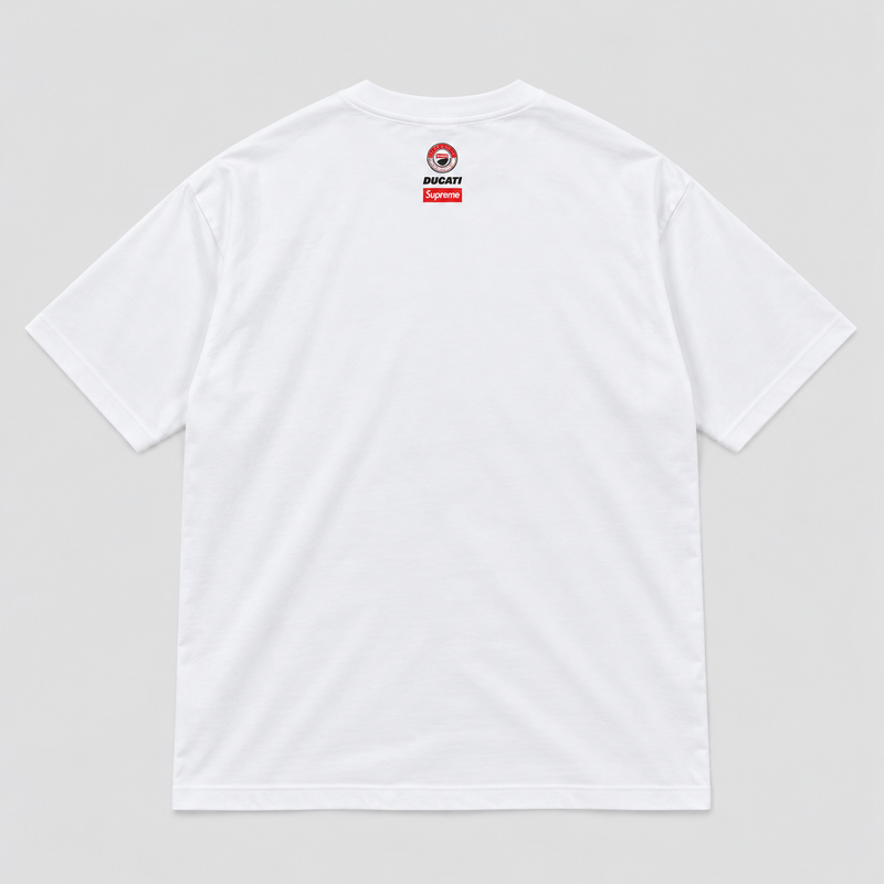 Supreme x Ducati Bike Tee White back view