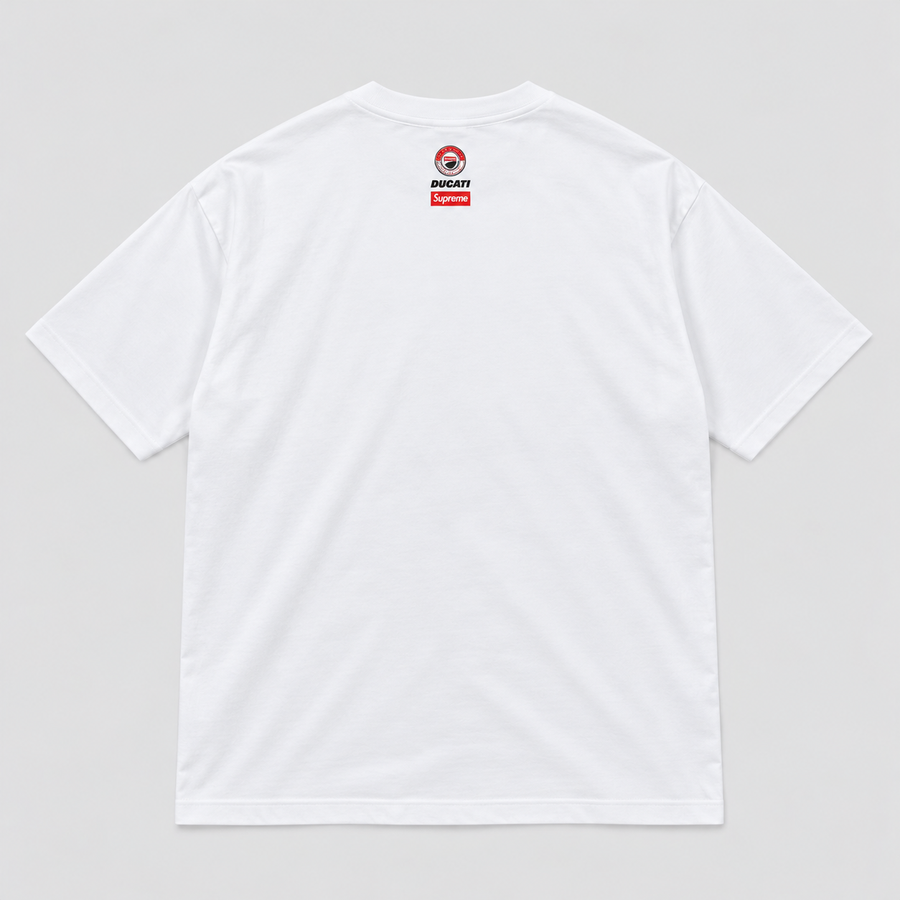 Supreme x Ducati Bike Tee White back view