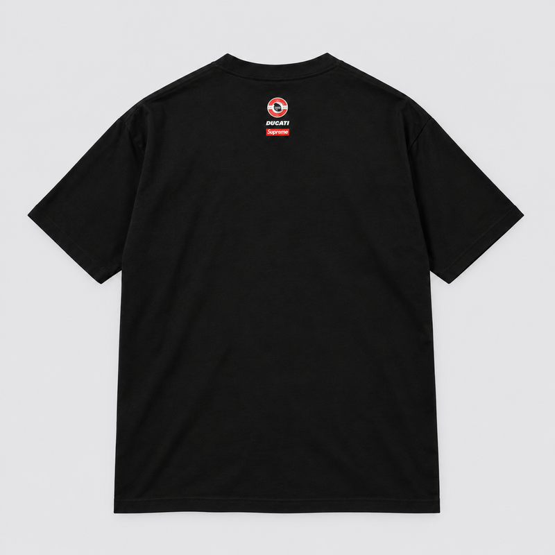 Supreme x Ducati Bike Tee Black back view