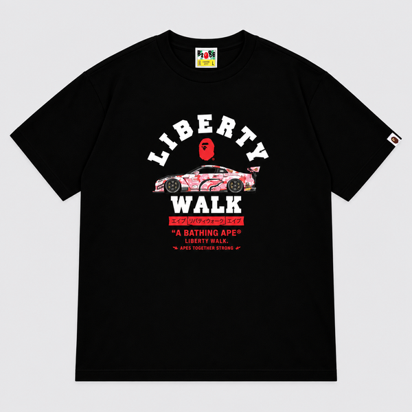 BAPE x Liberty Walk Racing Tee Black front view