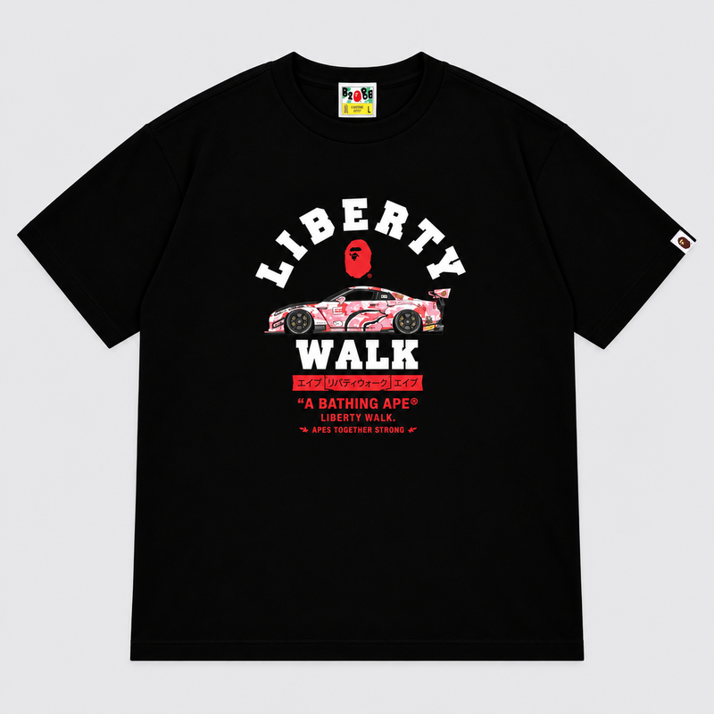 BAPE x Liberty Walk Racing Tee Black Vorderansicht