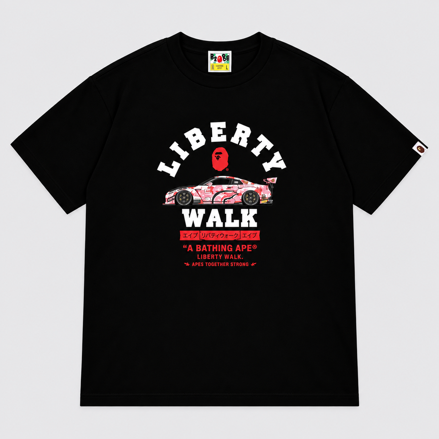 BAPE x Liberty Walk Racing Tee Black Vorderansicht