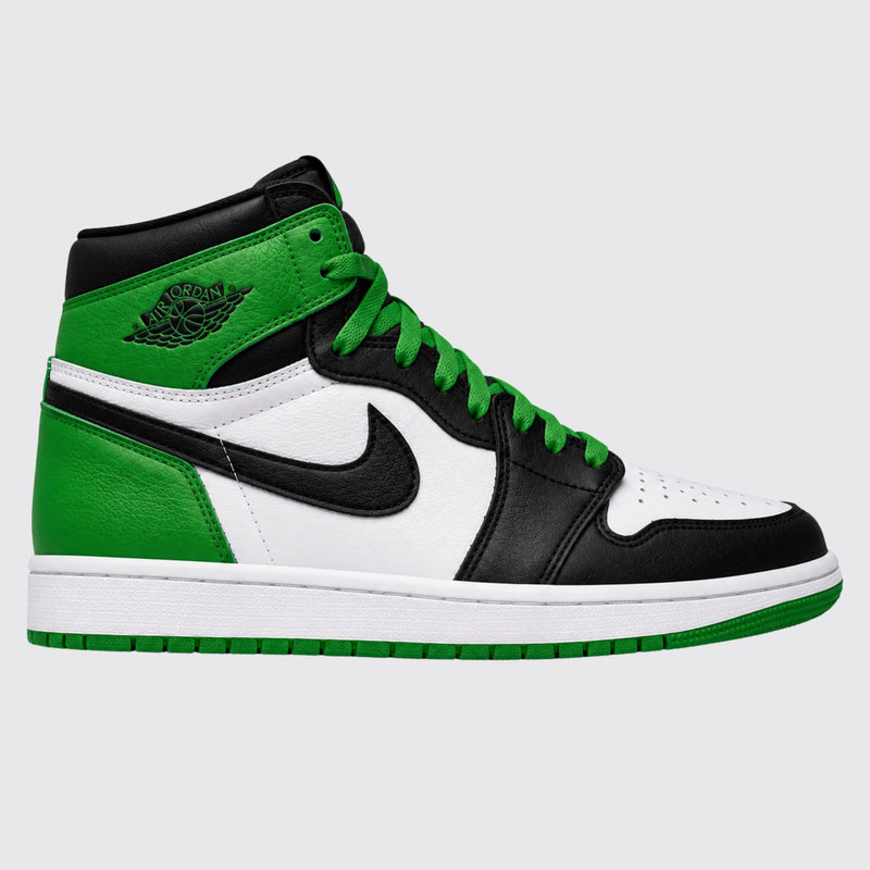 Air Jordan 1 High OG Black and Lucky Green sneakers
