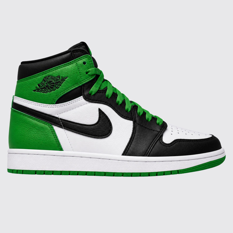 Air Jordan 1 High OG Black and Lucky Green sneakers
