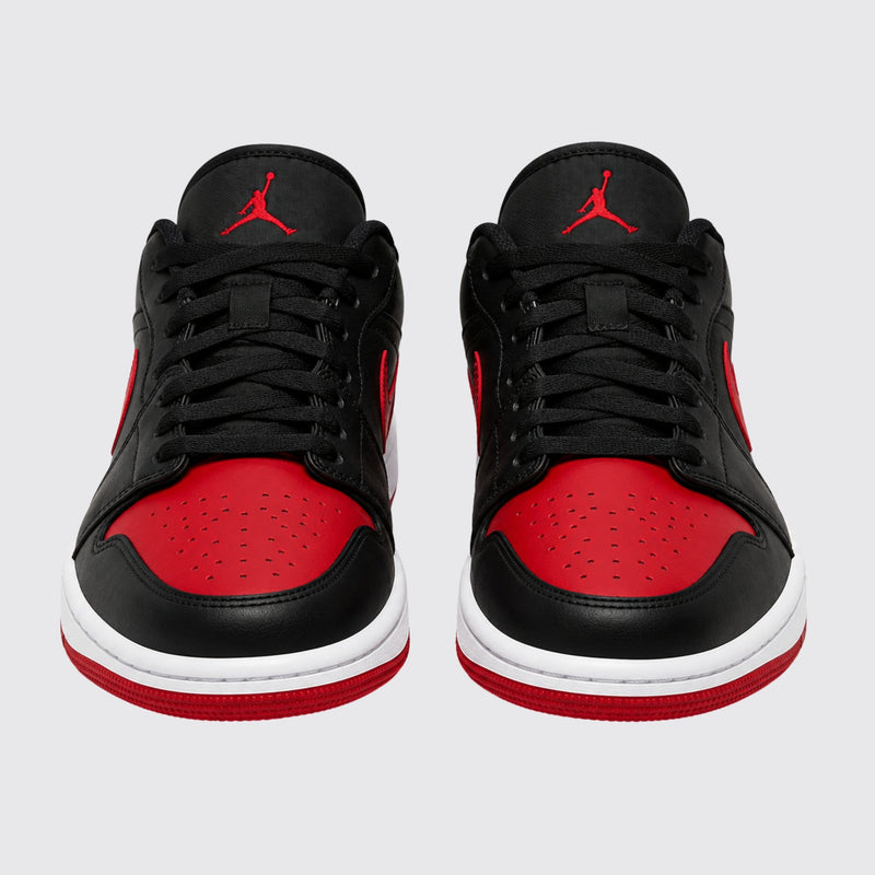 Air Jordan 1 Low Bred Black Gym Red shoes