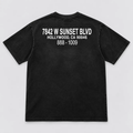 Amiri Club Hollywood Tee Washed Black back view
